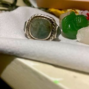 Green Emerald Design Ring. One of its kind! Gorgeous Ring.